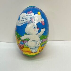 80s Jelly Belly Easter Egg cardboard Container Bunny Applause Herman Goelitz 4.5